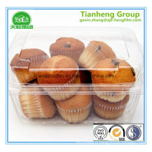 Clear Pet Rigid Film for Mini Muffin Tray with Closure